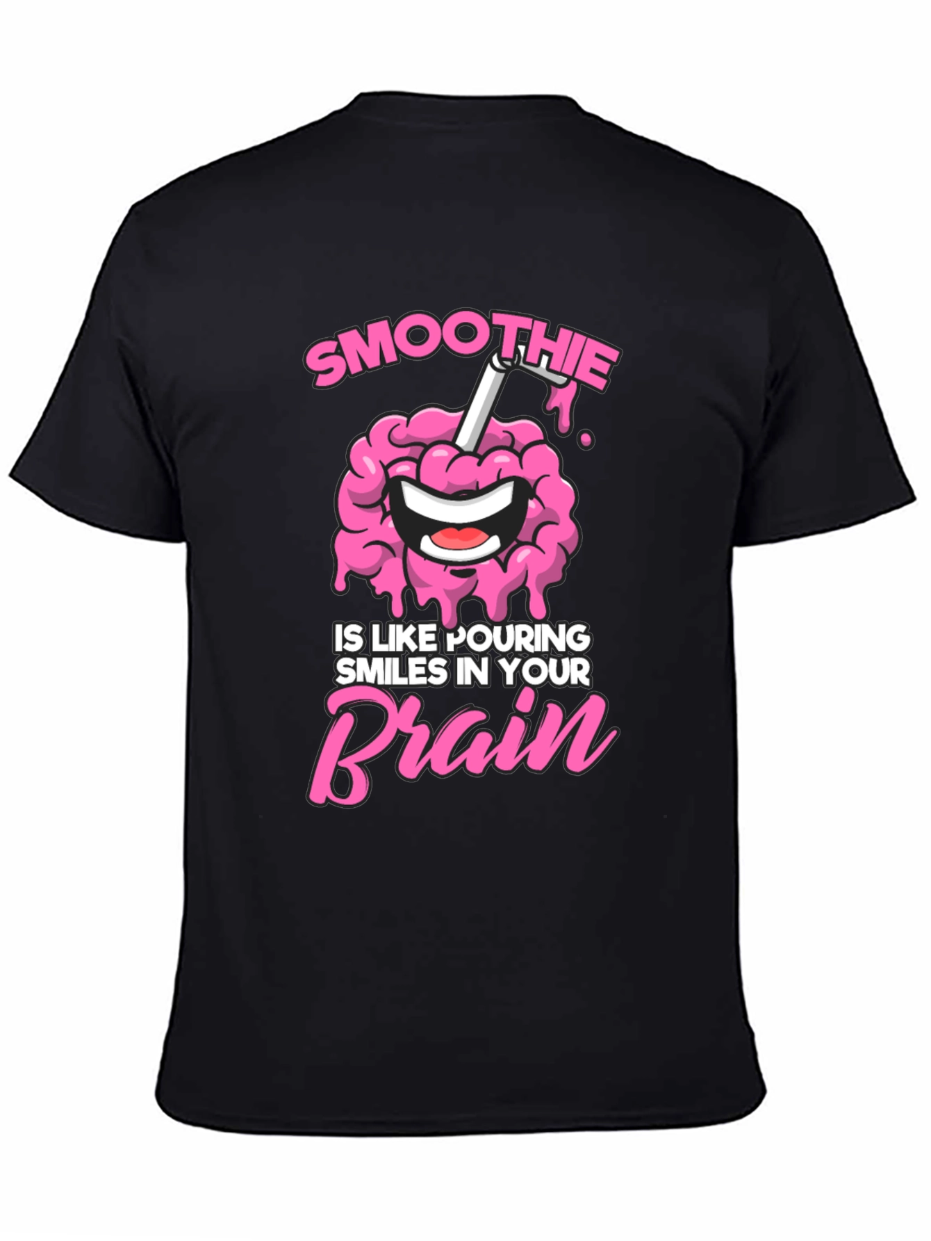 Smoothie Brain Graphic T-Shirt - Funny Unisex Tee - 4