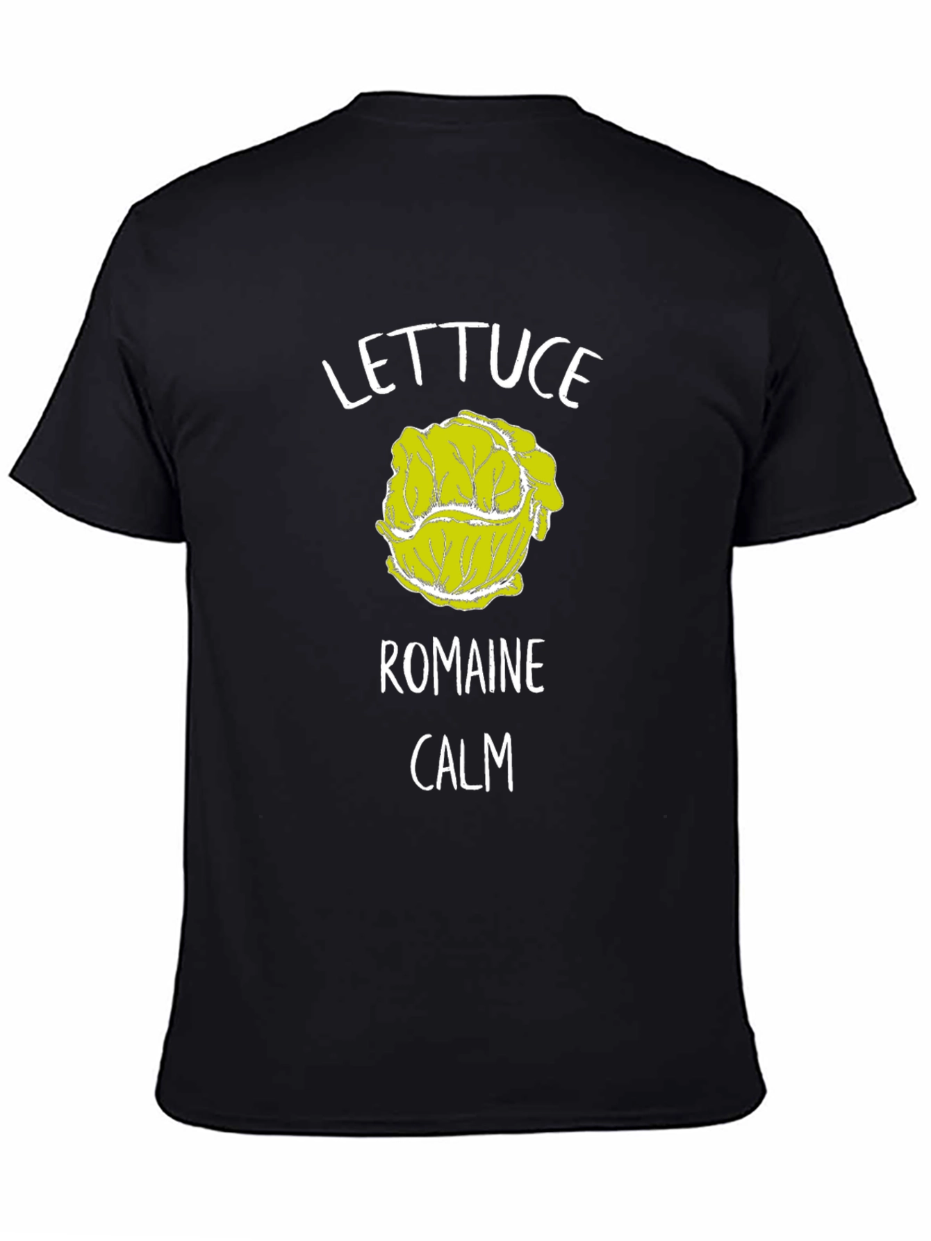Black Lettuce Romaine Calm T-Shirt Funny Graphic Tee view 4