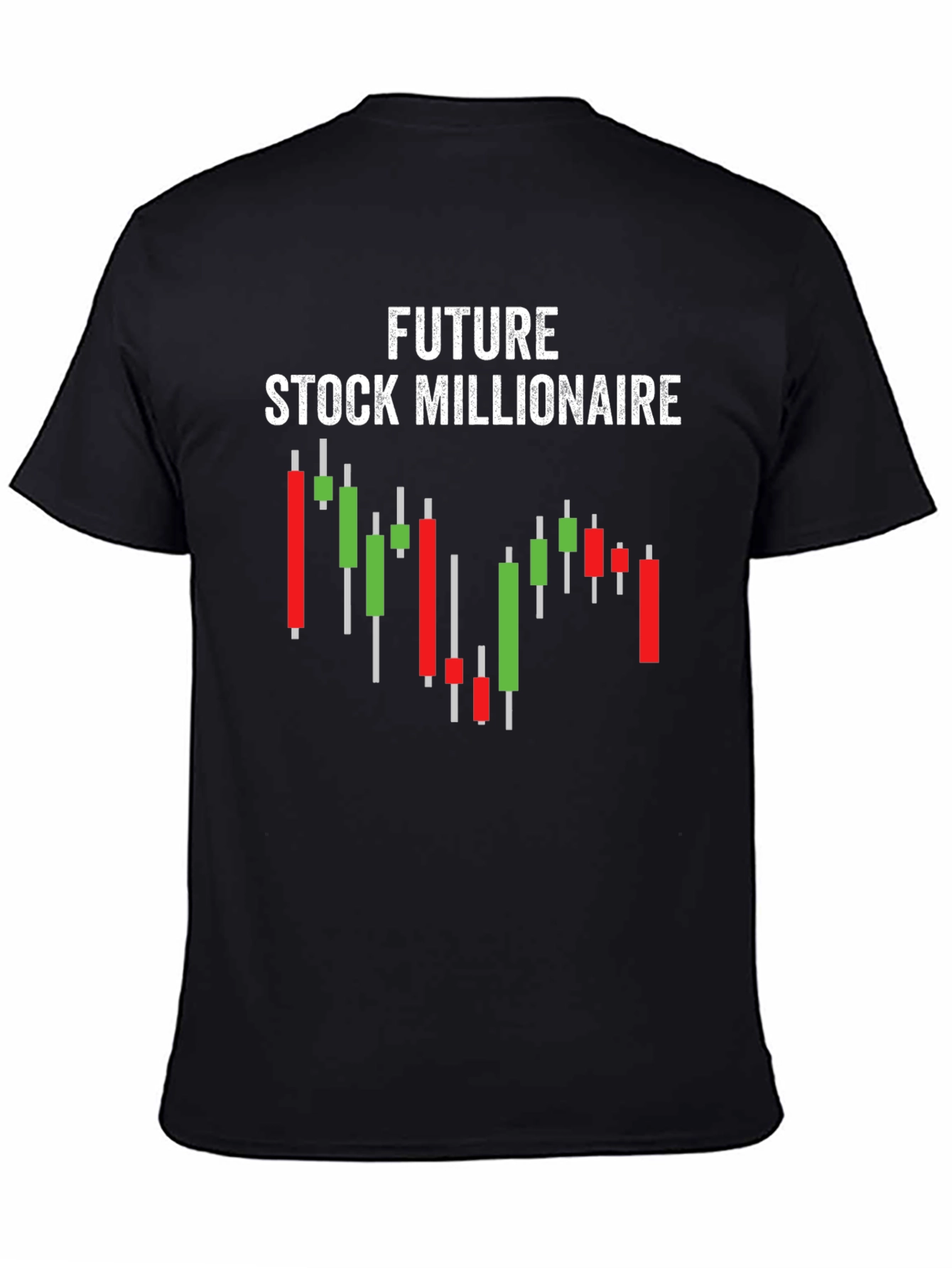 Black Future Stock Millionaire Graphic Tee - Black Cotton Blend view 4