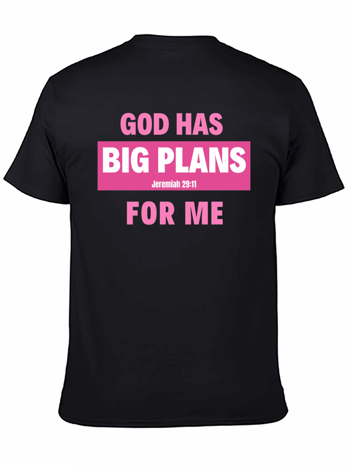 Black God Has Big Plans for Me Black T-Shirt view 4