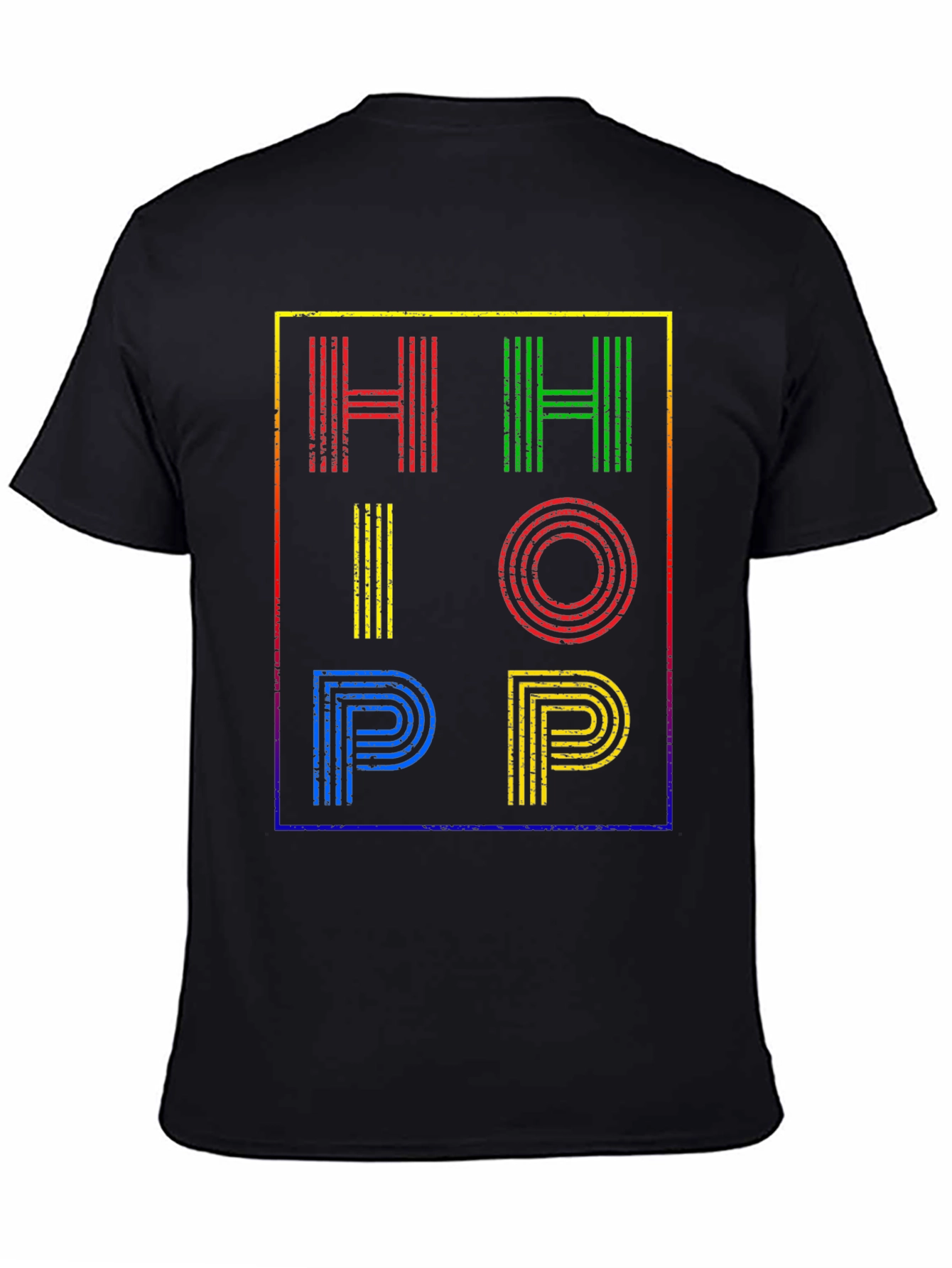 Black Retro Hip Hop T-Shirt view 4