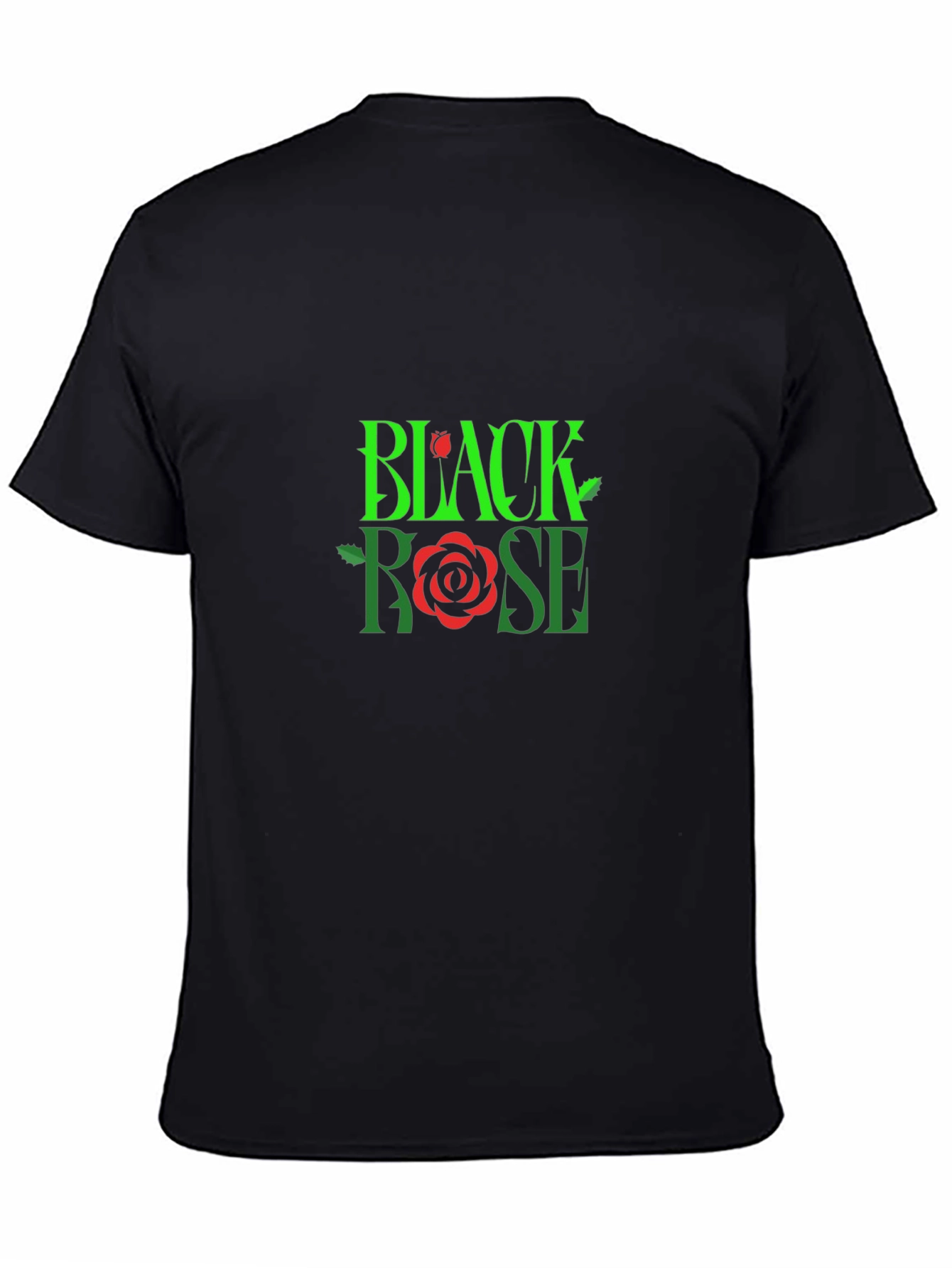 Black Black Rose Graphic Tee - Bold & Stylish Men's T-Shirt view 4