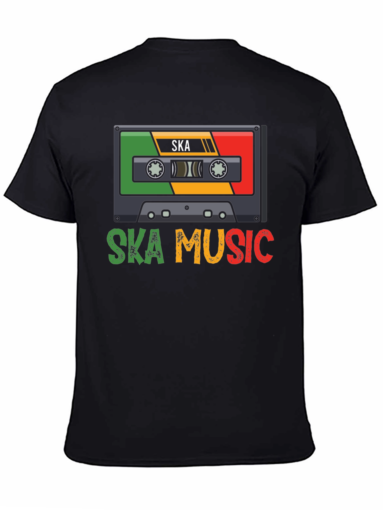 Black Ska Music Cassette T-Shirt view 4
