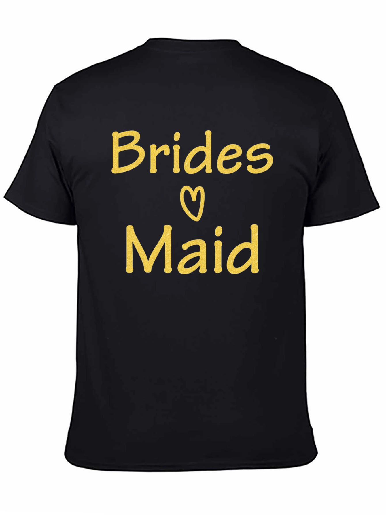 Black Bridesmaid Crew T-Shirt, Bridal Party Apparel view 4