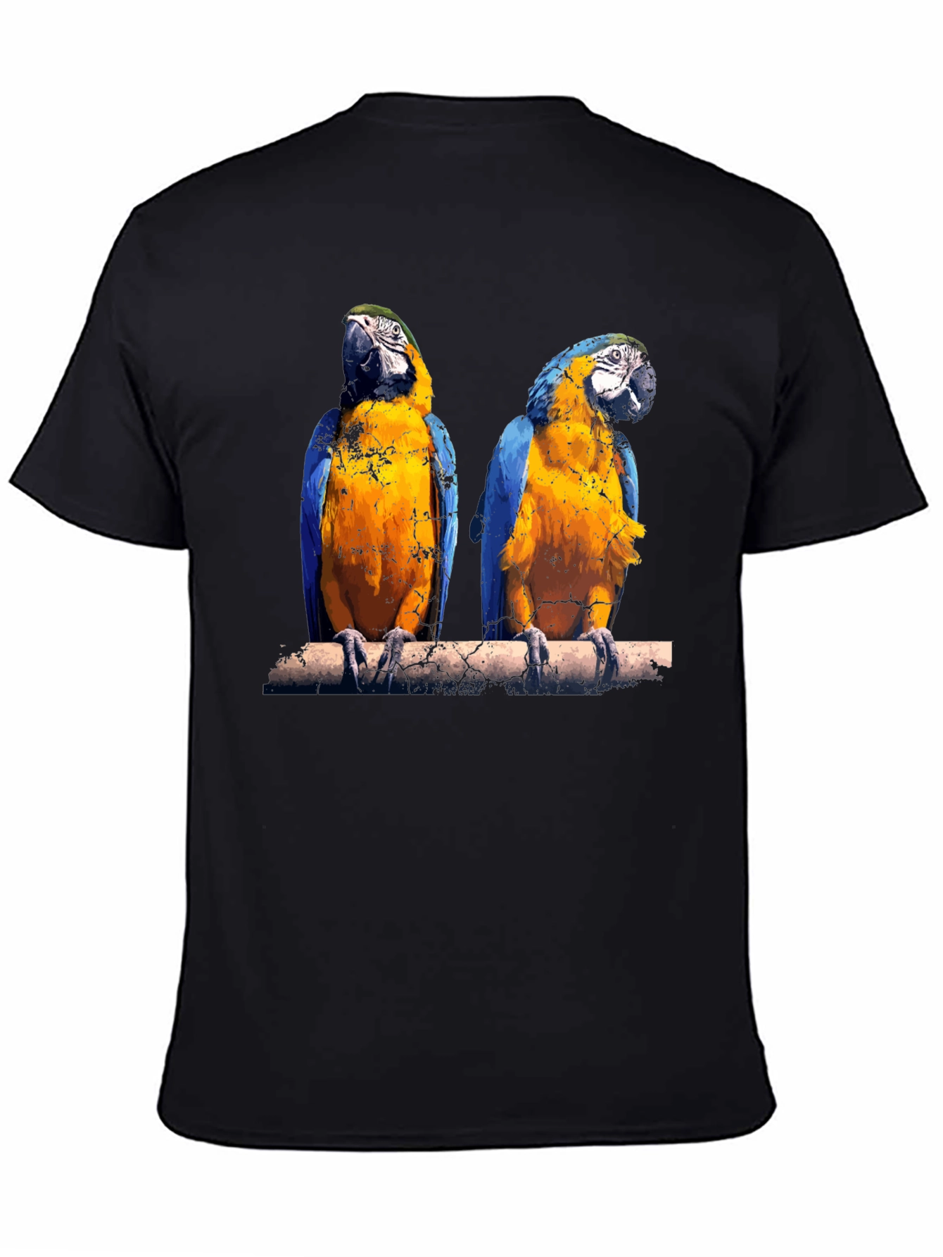 Black Parrot Graphic Tee - Vibrant Bird Print view 4