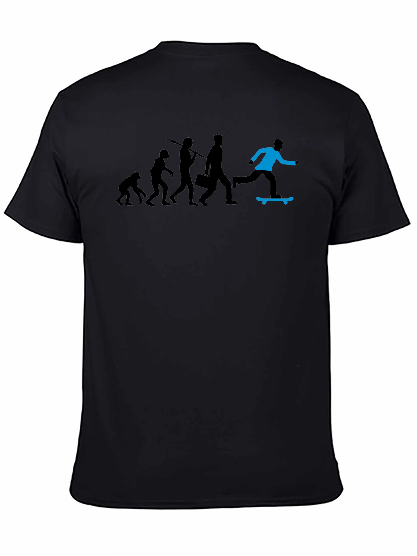 Black Evolution of Skateboarding T-Shirt view 4