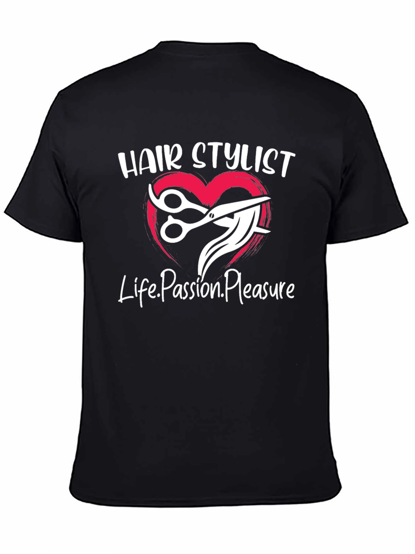 Black Hair Stylist Tee - Life Passion Pleasure view 4