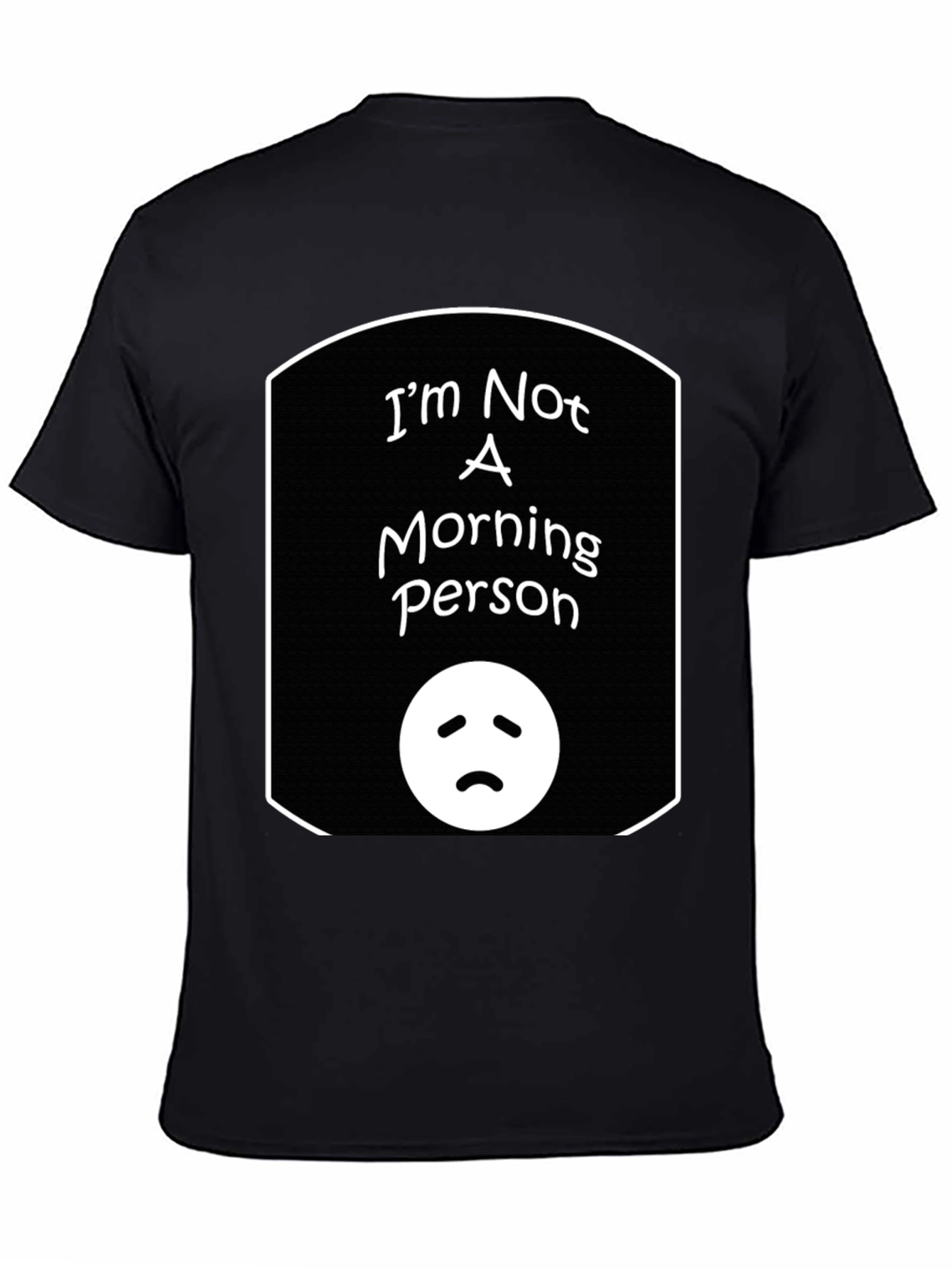 Black Funny "I'm Not a Morning Person" Graphic Tee view 4