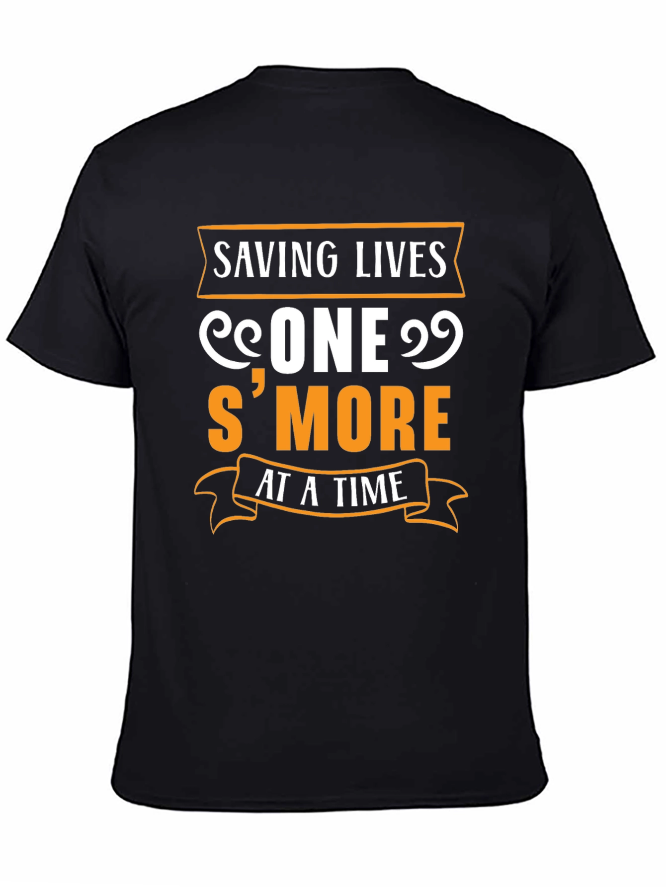 Black Saving Lives S'more Funny T-Shirt view 4