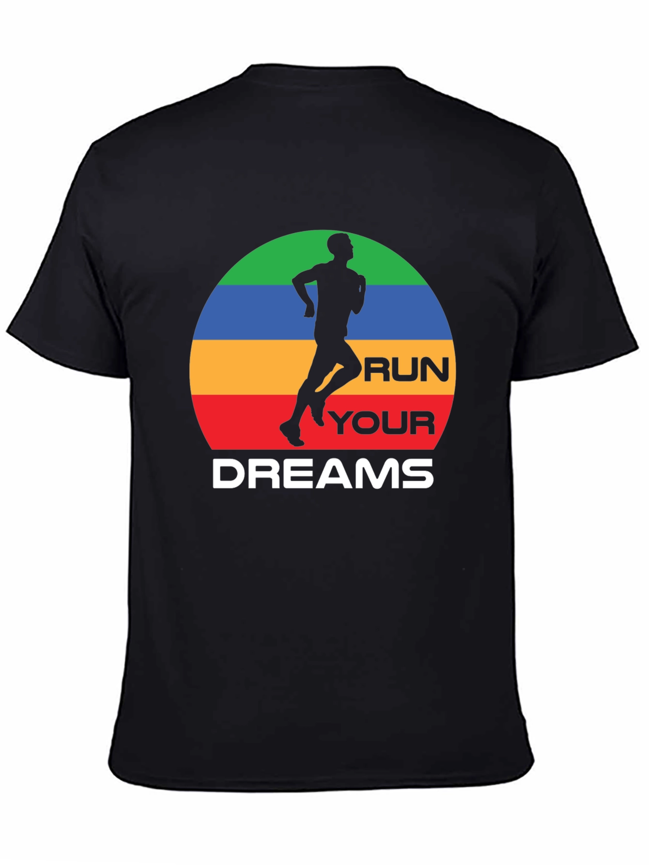 Black Run Your Dreams Graphic T-Shirt view 4