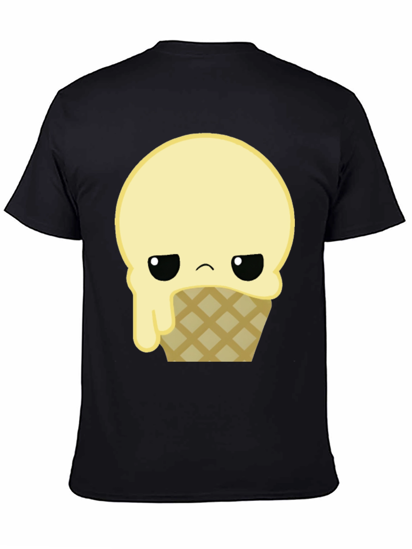 Black Sad Ice Cream Graphic T-Shirt view 4