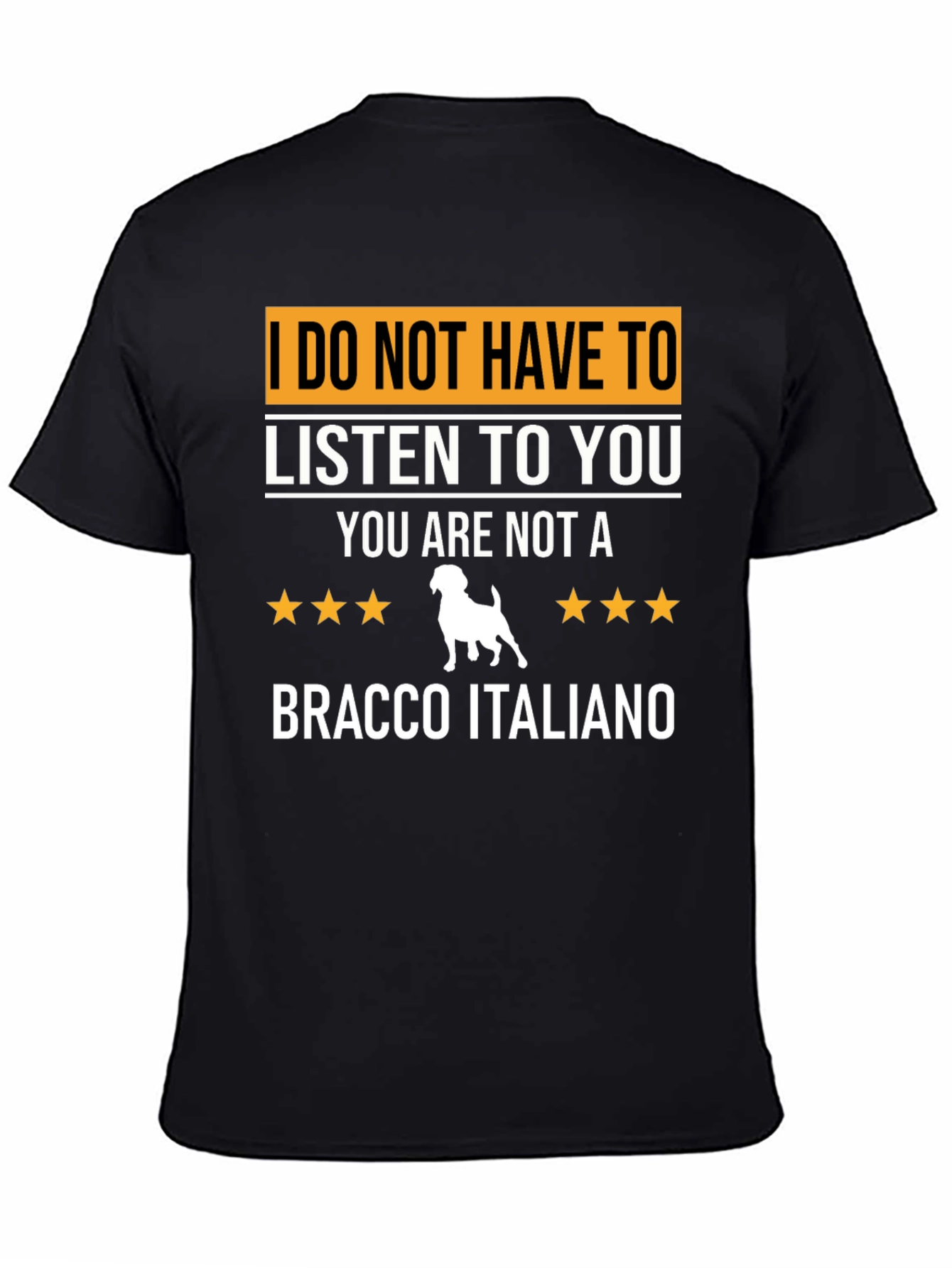 Black Bracco Italiano Dog T-Shirt - Funny Dog Lover Tee view 4