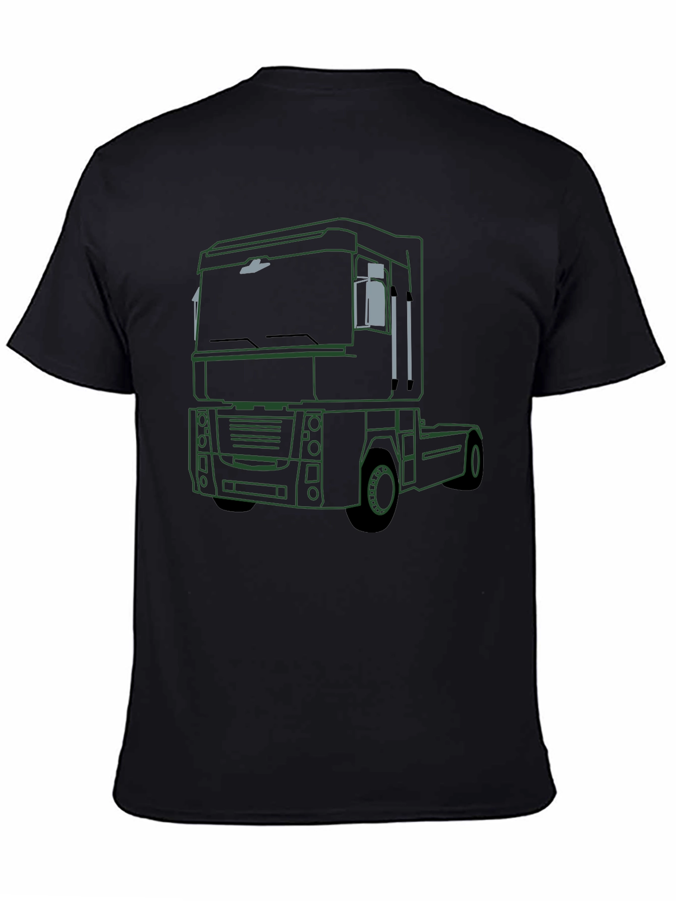 Black Truck Outline Graphic T-Shirt - Modern Design, Soft Fabric view 4