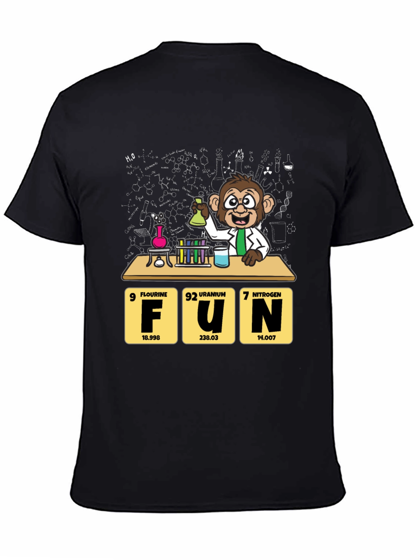 Black Science Monkey FUN T-Shirt view 4
