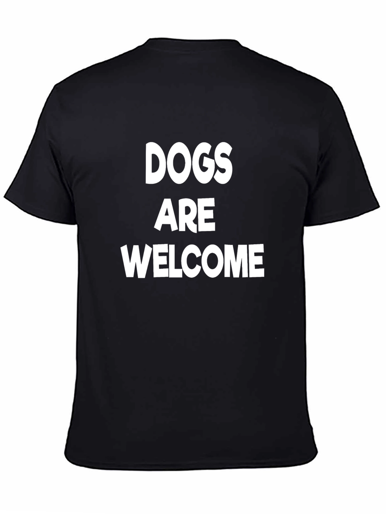Dogs Are Welcome Graphic Tee - Black Unisex Shirt - 4