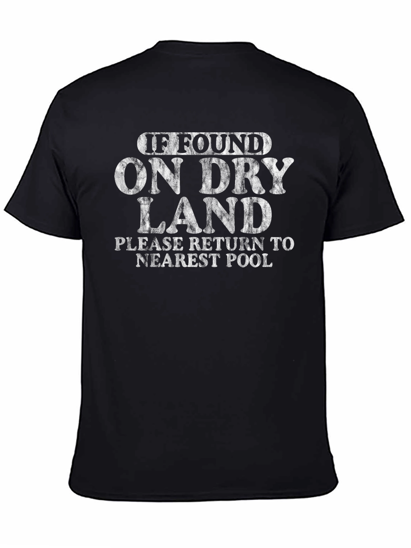 Black Humorous If Found On Dry Land Graphic T-Shirt view 4
