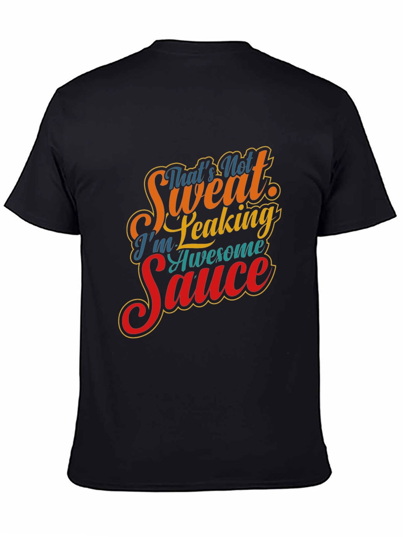 Black Awesome Sauce Graphic Tee - Funny Novelty Shirt view 4