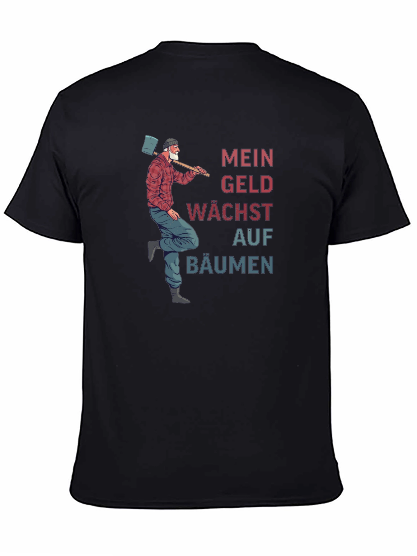 Black Mein Geld Wächst Auf Bäumen T-Shirt view 4