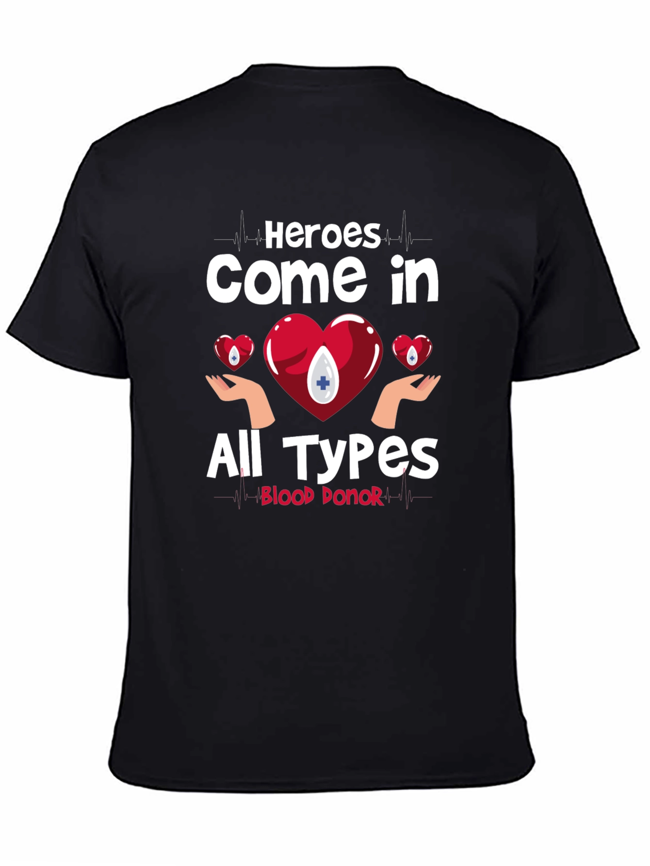 Black Heroes Come in All Types Blood Donor T-Shirt view 4