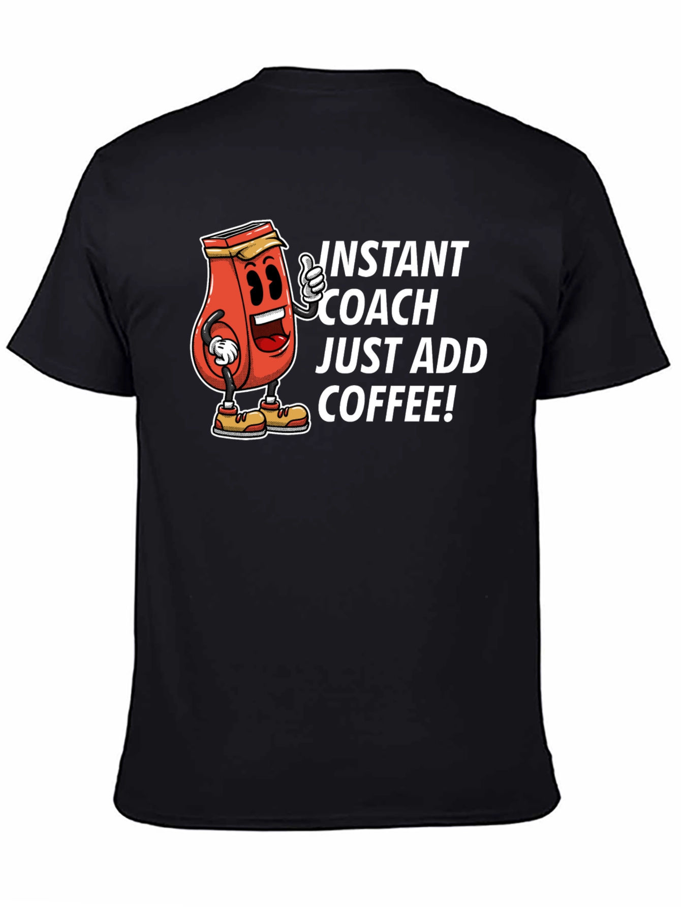 Black Instant Coach Coffee T-Shirt view 4
