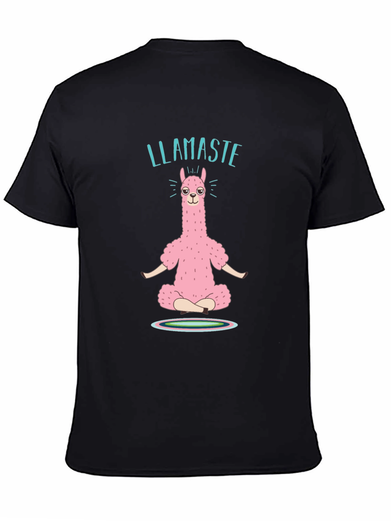 Black Llamaste Yoga Black T-Shirt view 4