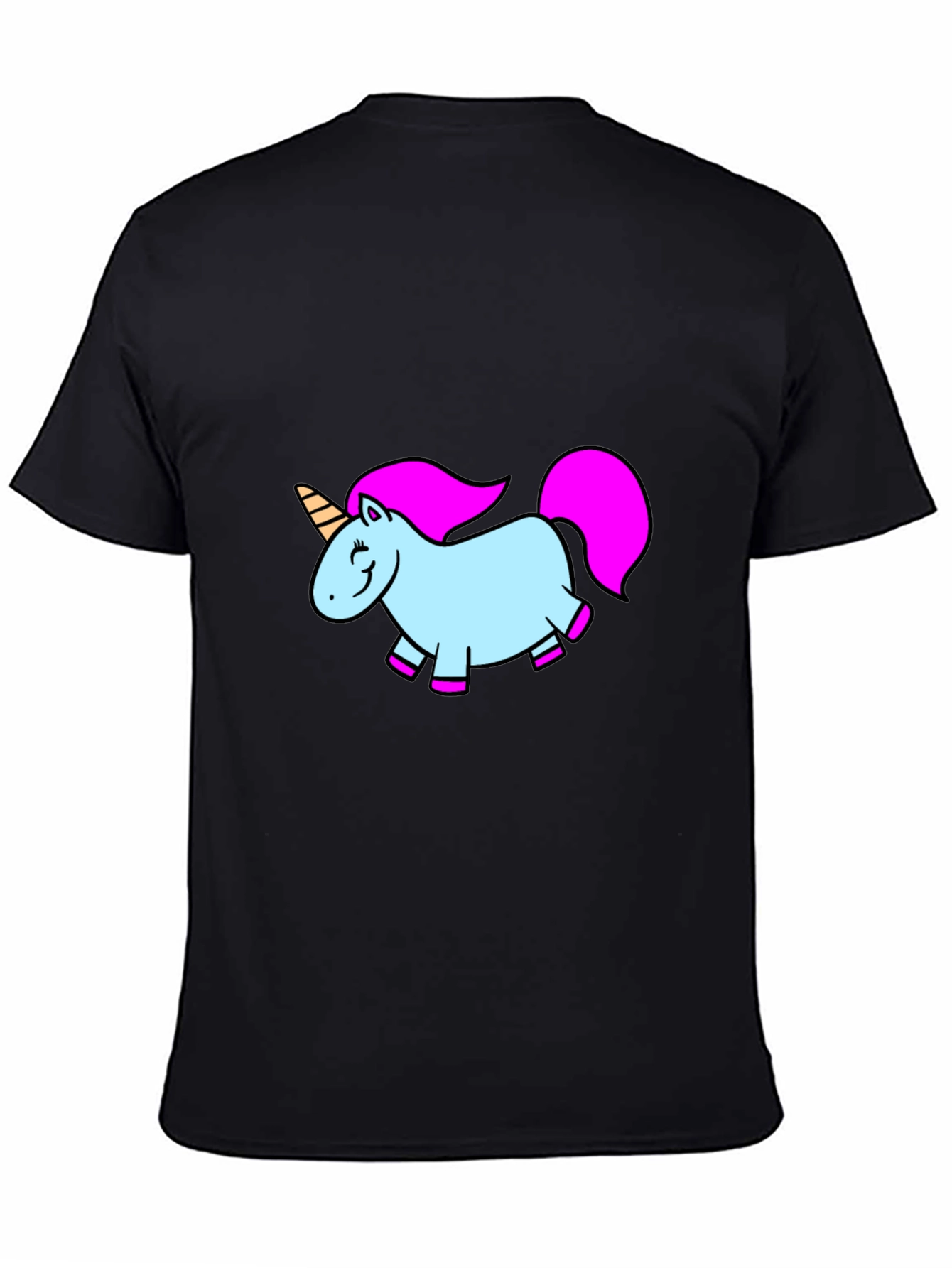 Black Unicorn Graphic Black T-Shirt view 4