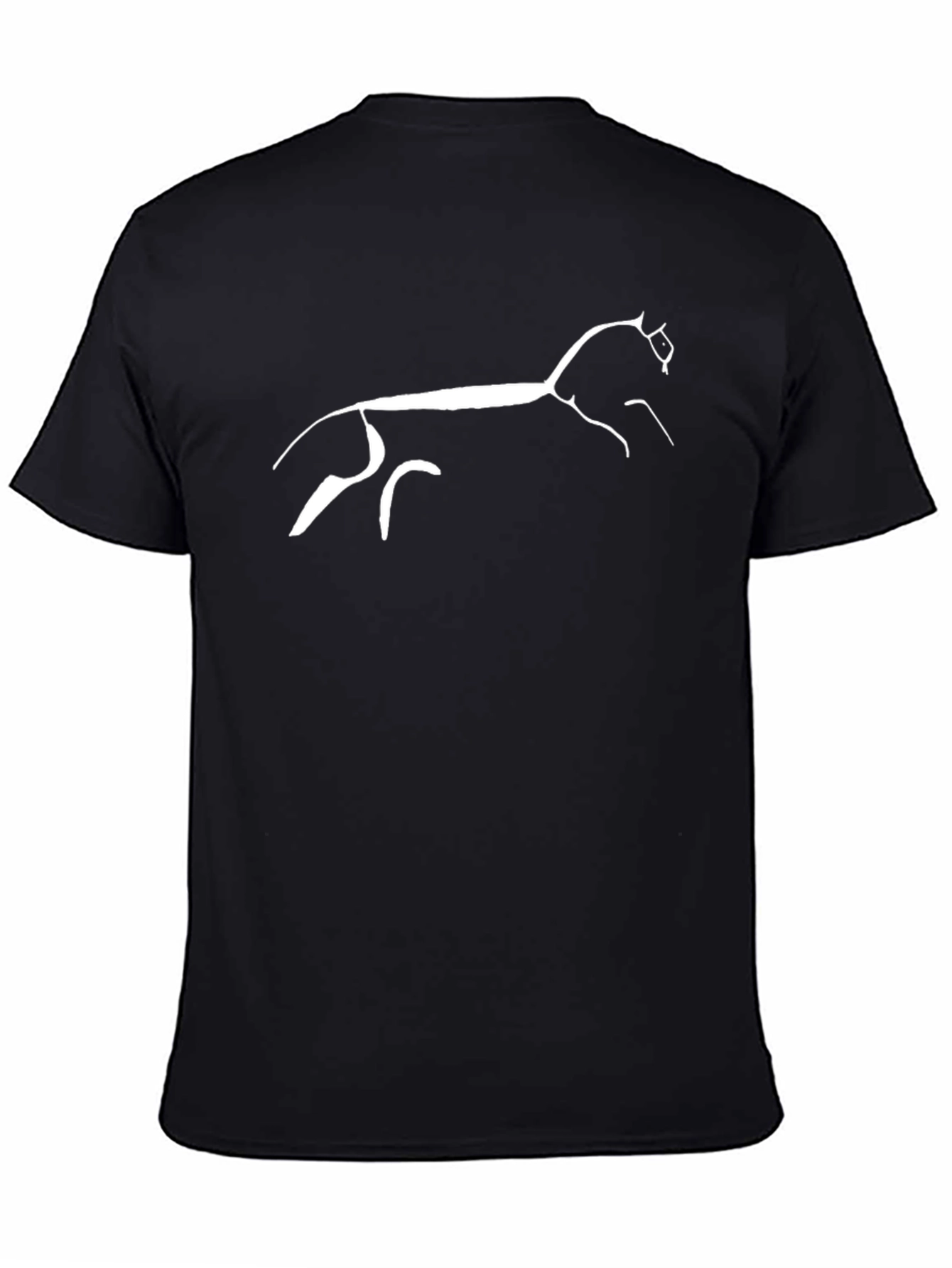 Black Cave Art Horse T-Shirt - Stylish Graphic Tee view 4