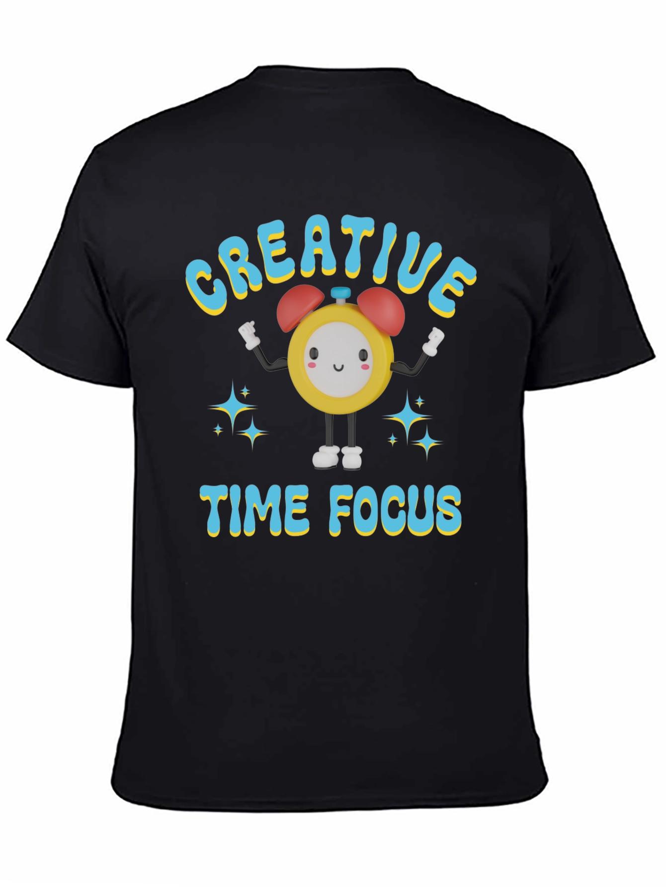Black Creative Time Focus Graphic Tee view 4