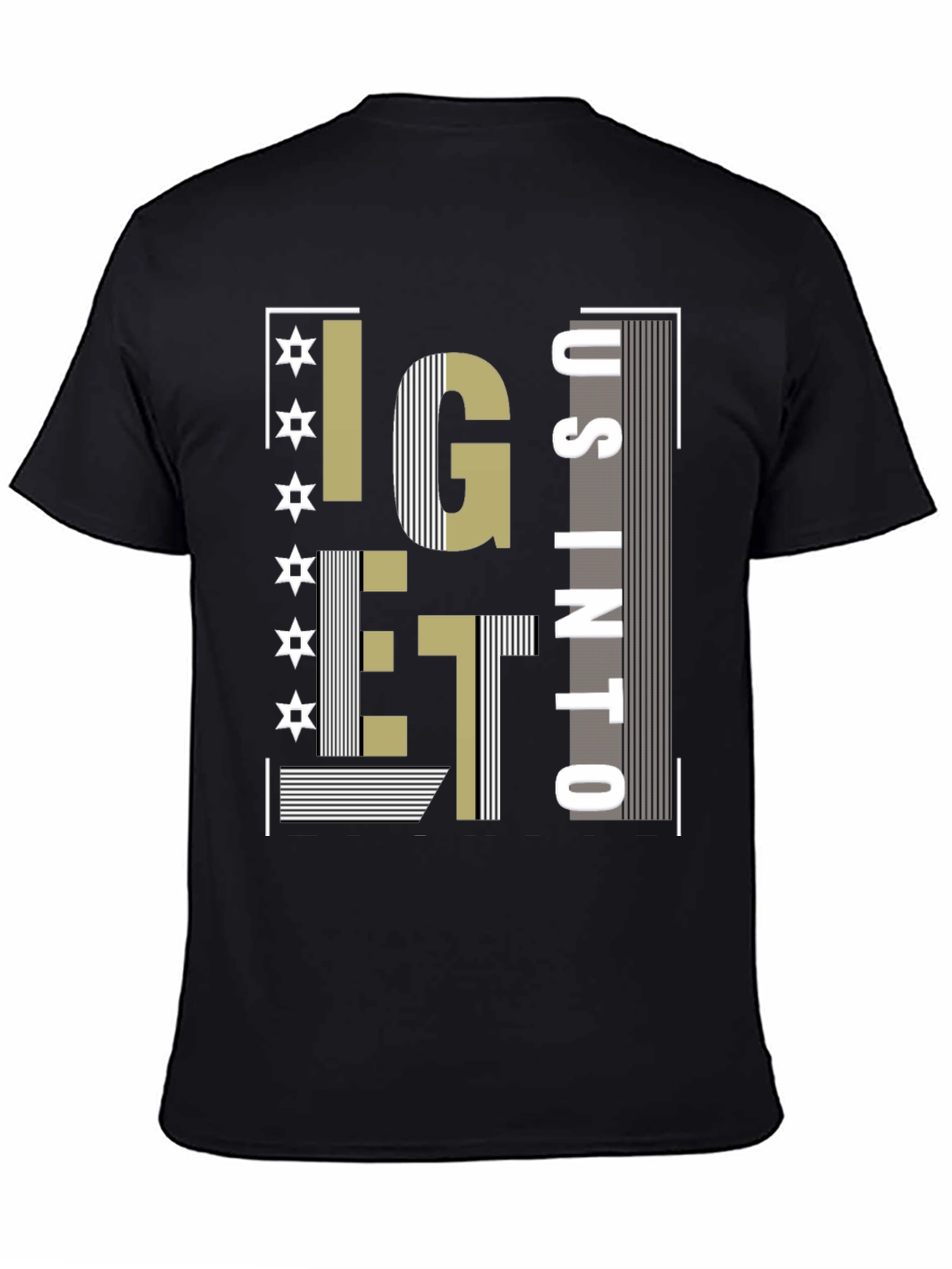 Black Stylish Graphic Tee - I Get Us Into... view 4