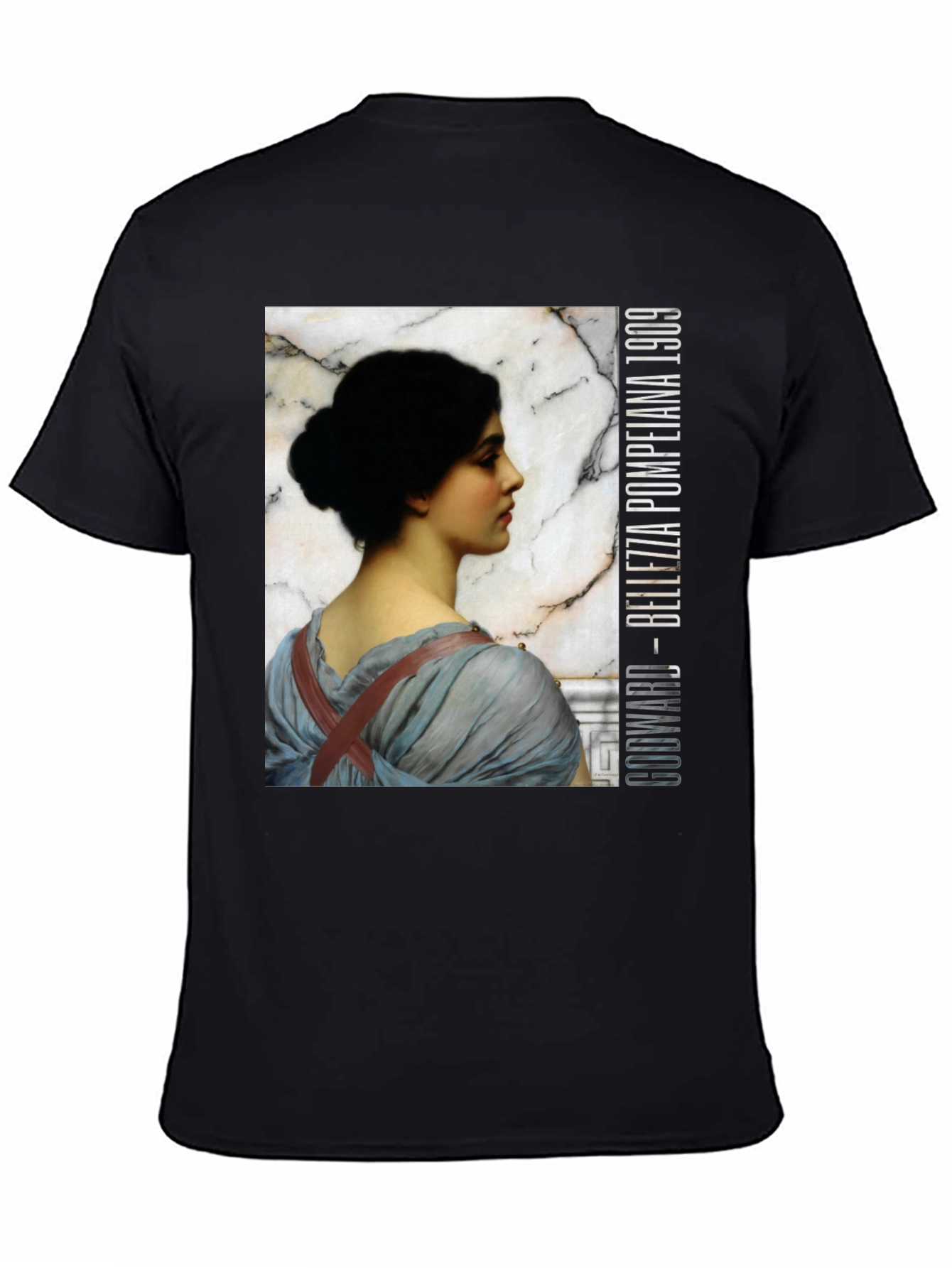 Black Godward Bellezza Pompeiana 1909 T-Shirt view 4