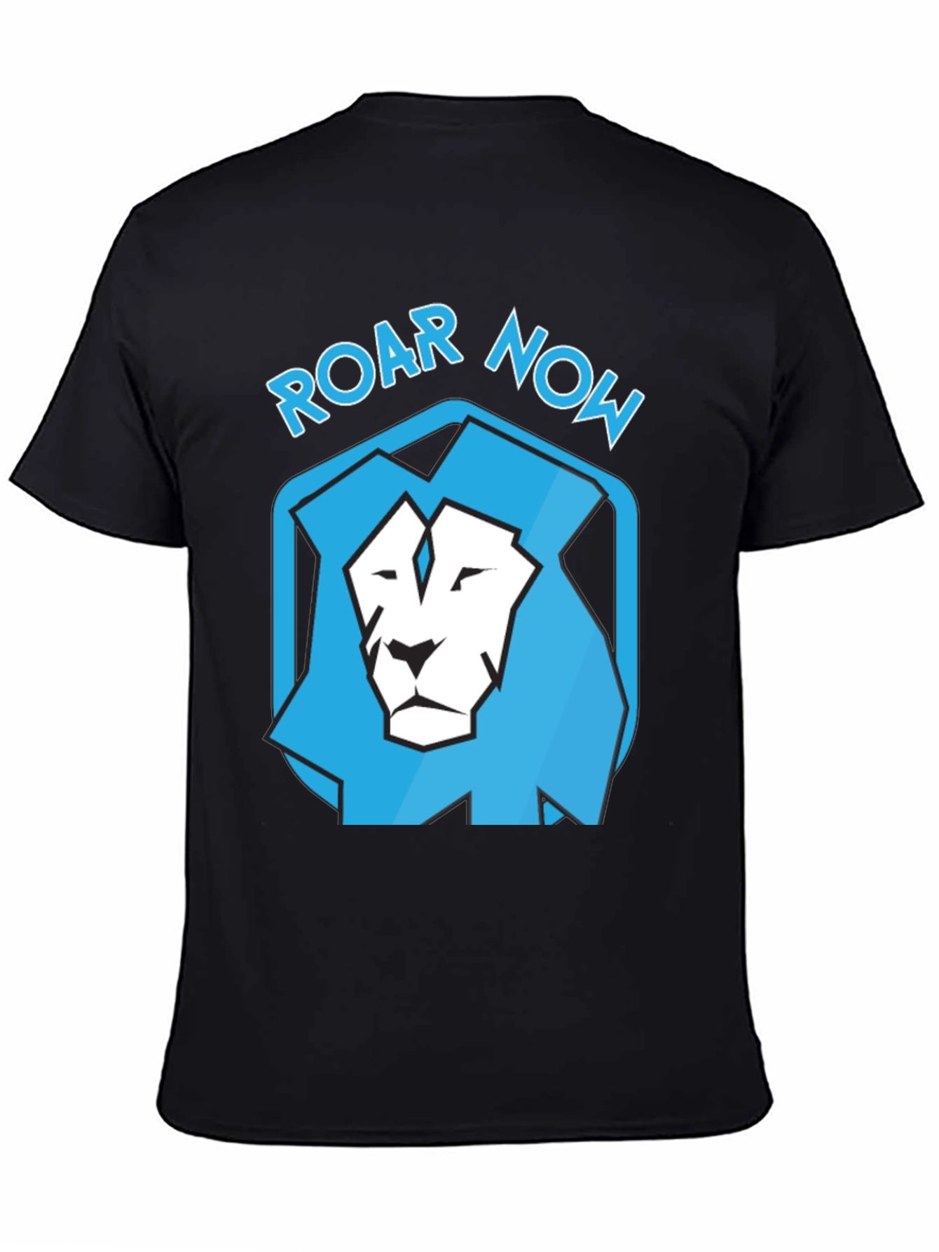 Black Roar Now Graphic Tee - Lion Design view 4