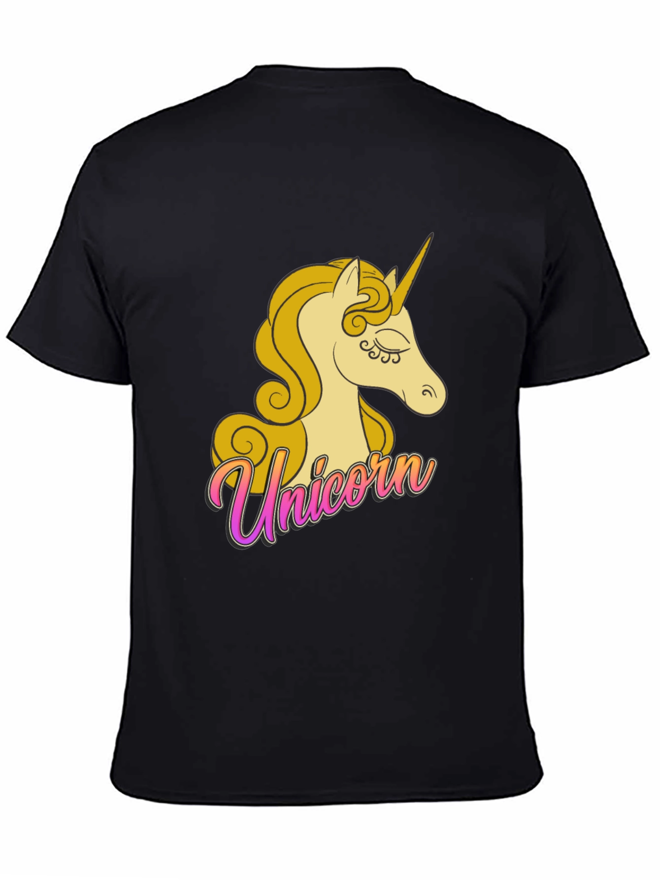 Black Unicorn Graphic Black T-Shirt - Magical Style view 4