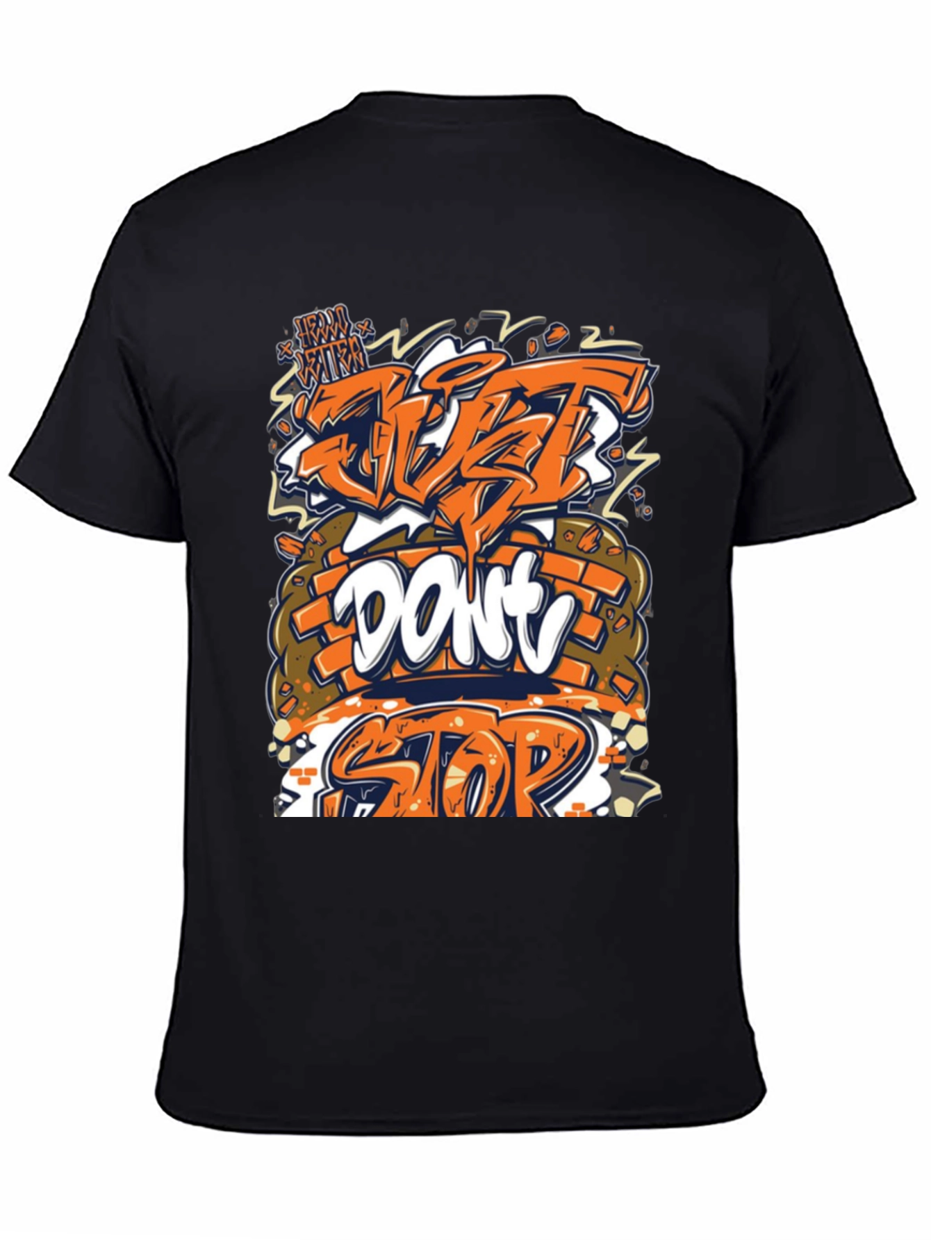 Black Just Don't Stop Graphic Tee view 4