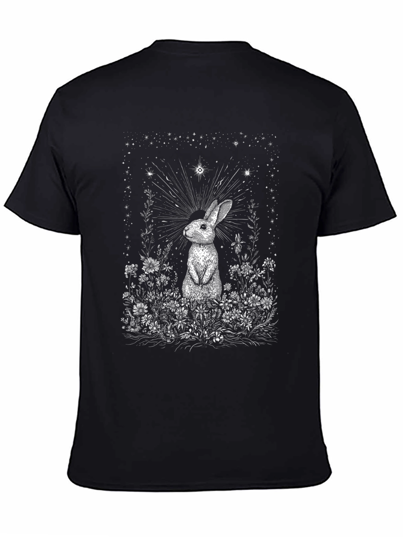 Black Rabbit in Starlight Black Graphic Tee view 4