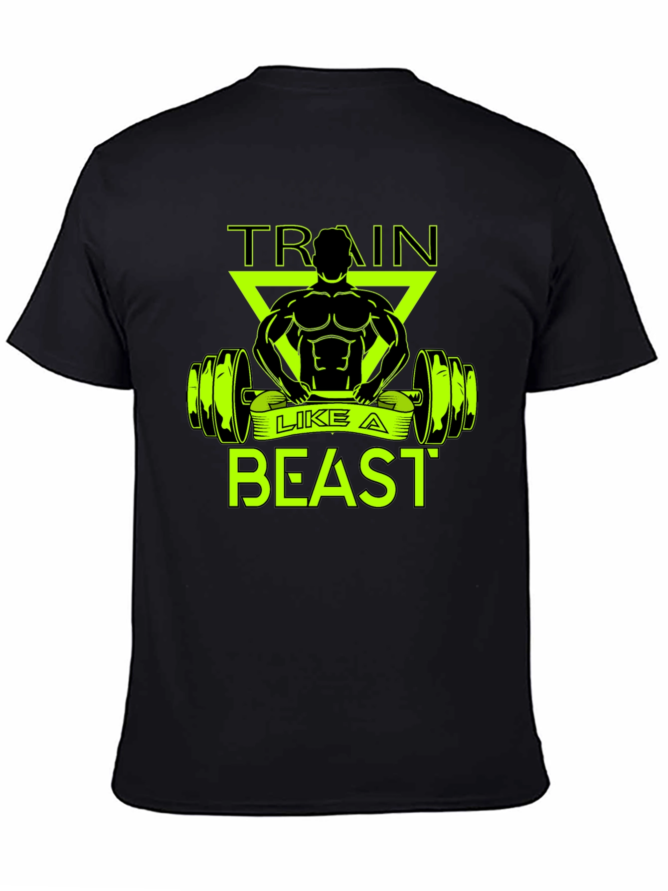 Black Train Like A Beast Black Graphic Tee view 4