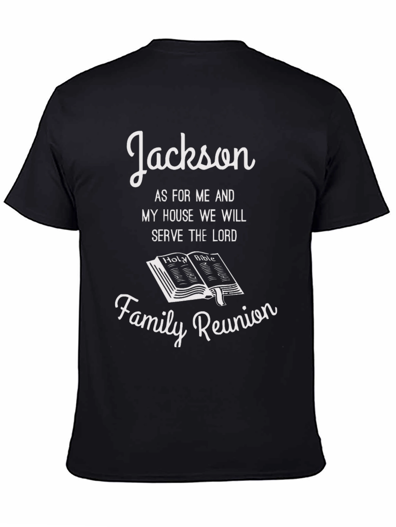 Black Jackson Family Reunion T-Shirt - Religious Bible Design view 4