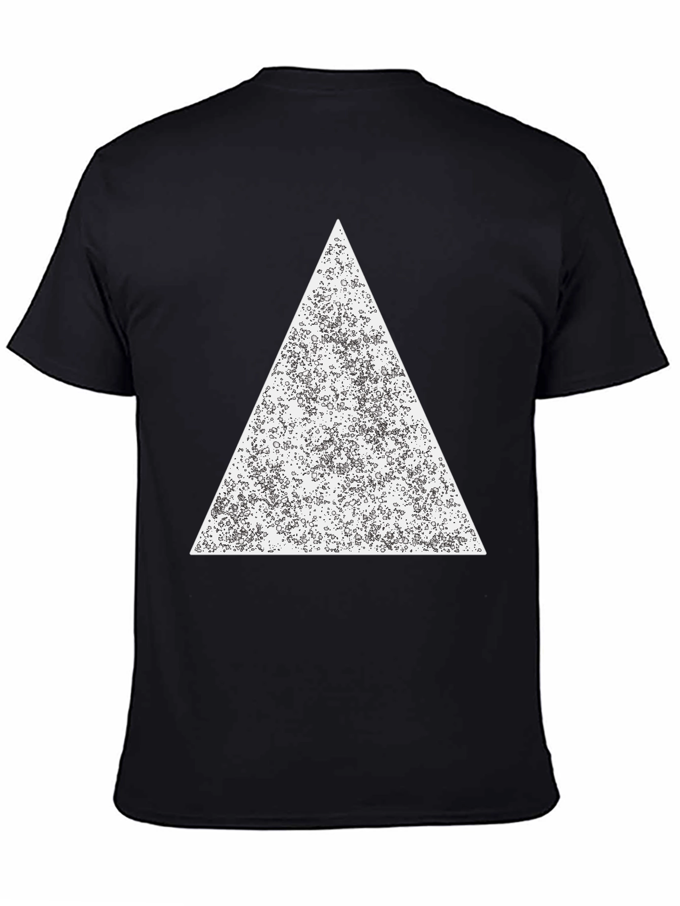 Black Geometric Triangle Graphic Print T-Shirt view 4