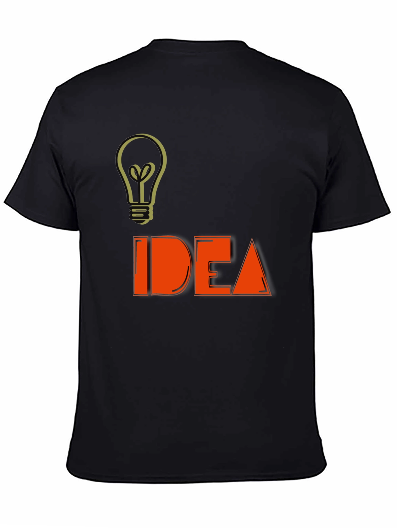 Black Idea Light Bulb Graphic Tee - Think Outside the Box view 4