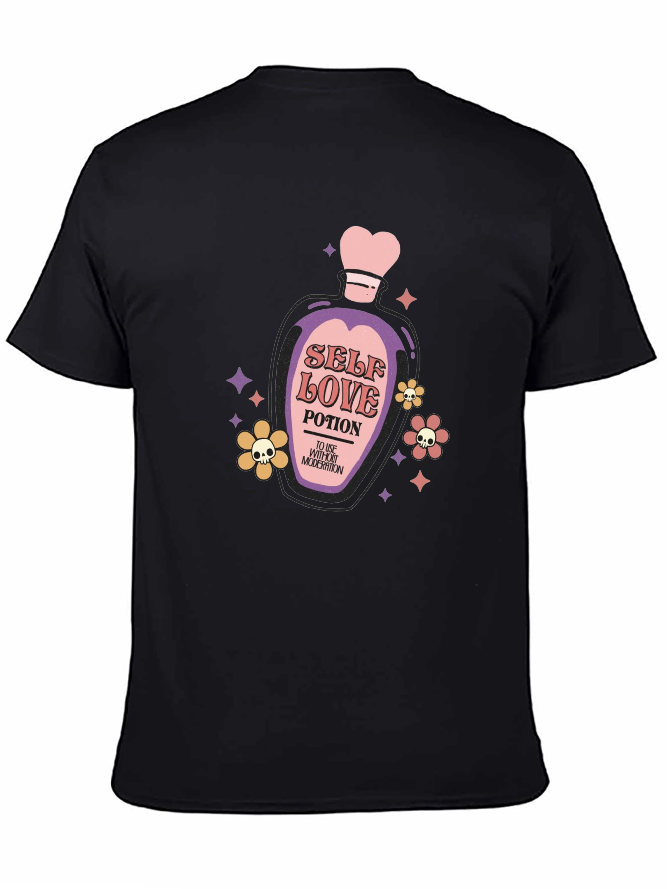 Black Self Love Potion Graphic Tee view 4