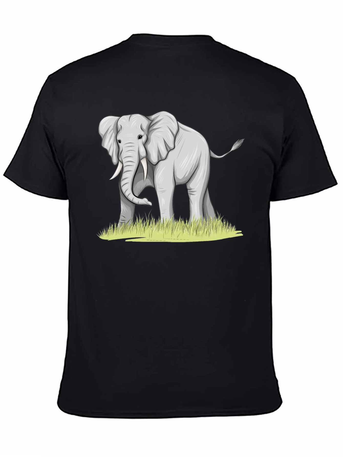 Black Elephant Graphic Tee - Black Casual Comfort view 4