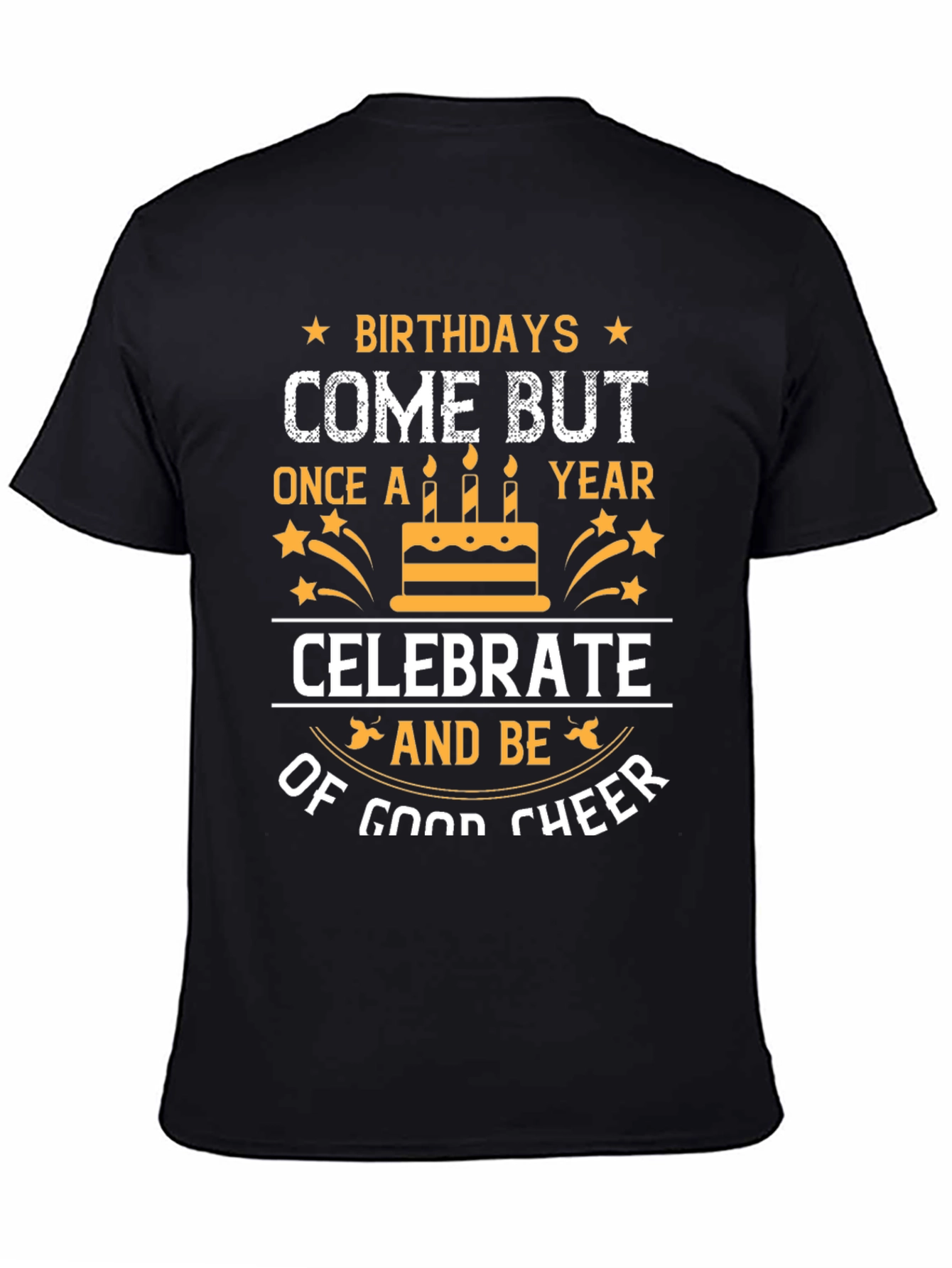 Black Birthday Celebration T-Shirt view 4
