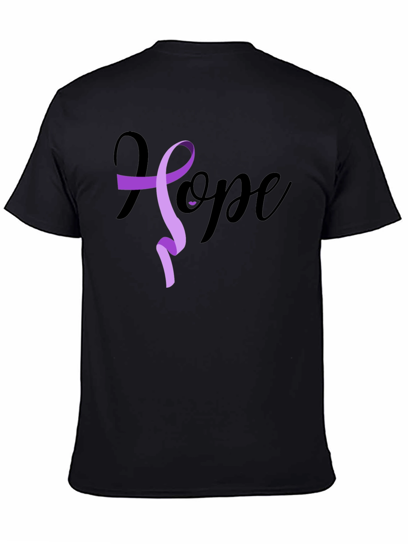 Black Hope Ribbon Graphic T-Shirt - Black view 4