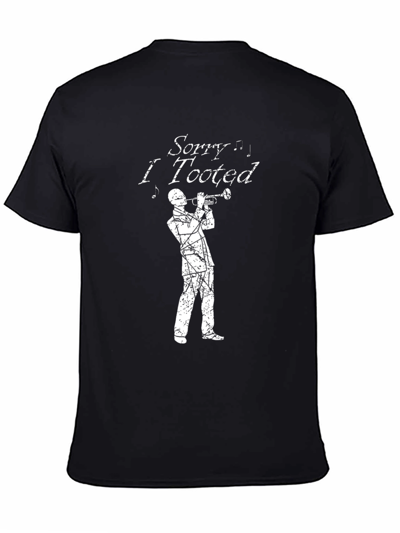 Black Sorry I Tooted T-Shirt - Funny Musician Tee view 4