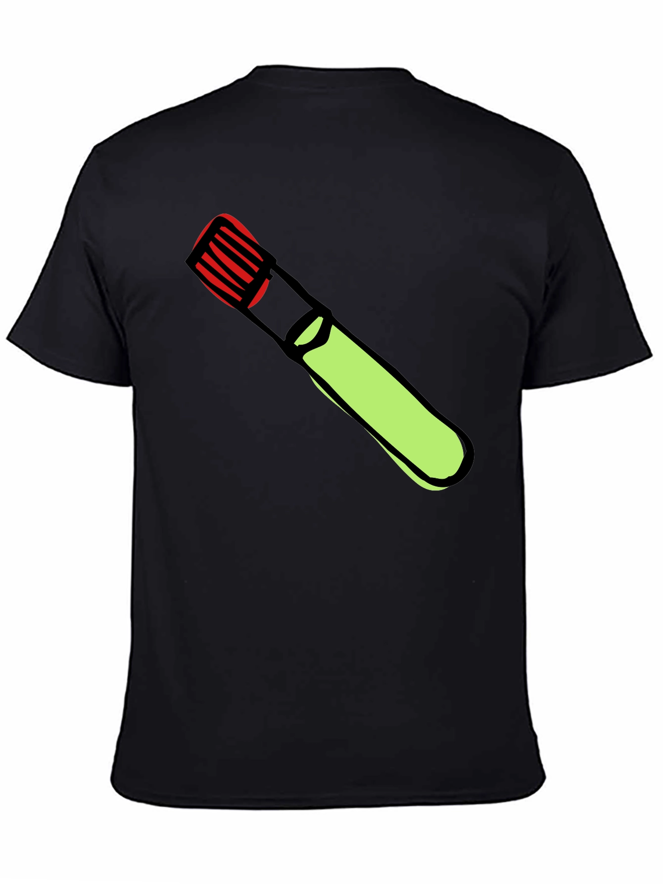 Black Novelty Marker Graphic Tee - Men's Black T-Shirt view 4