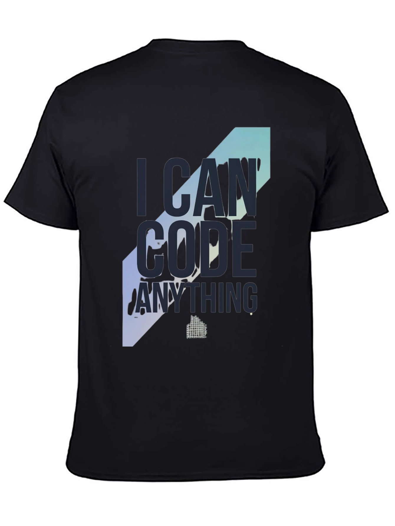 Black I Can Code Anything T-Shirt - Programmer Apparel view 4