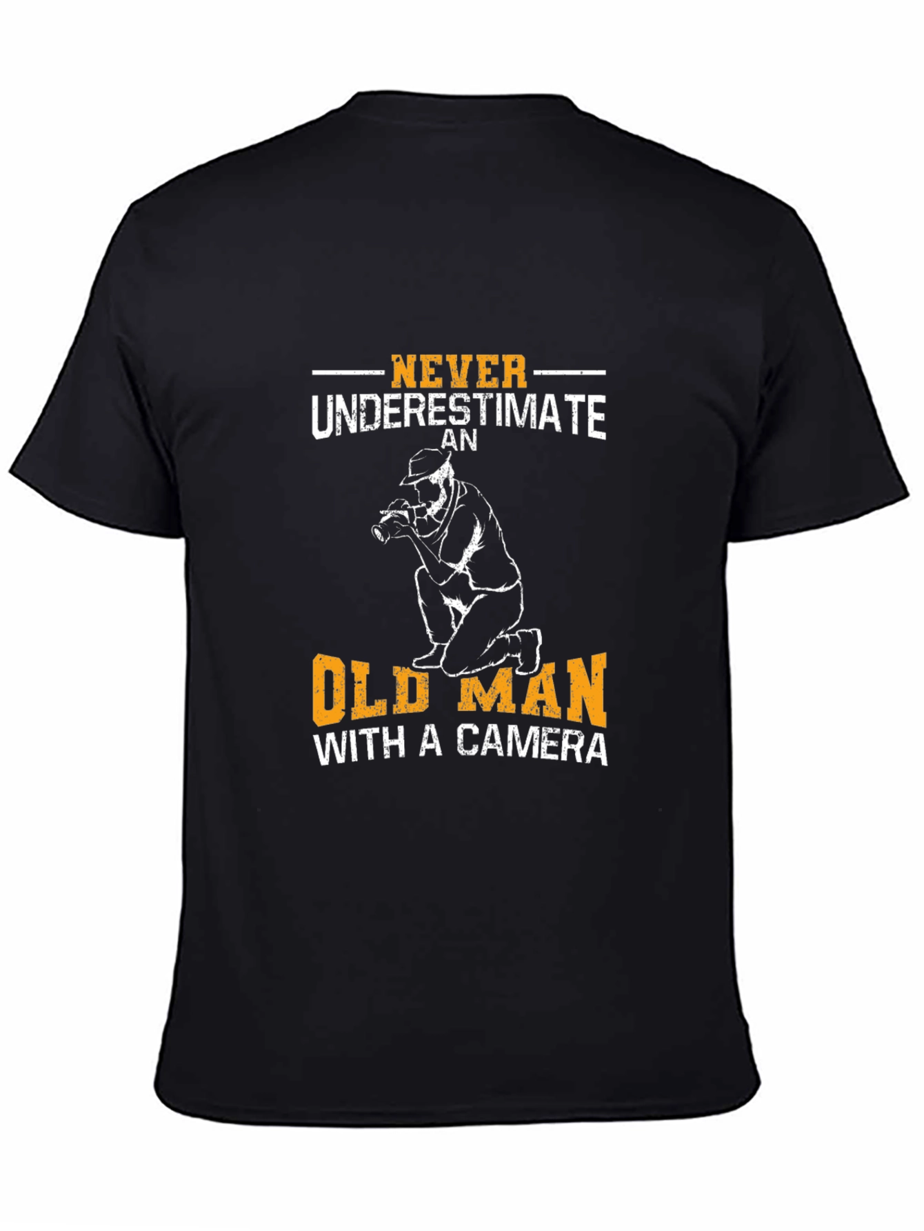 Old Man with Camera Graphic T-Shirt - 4