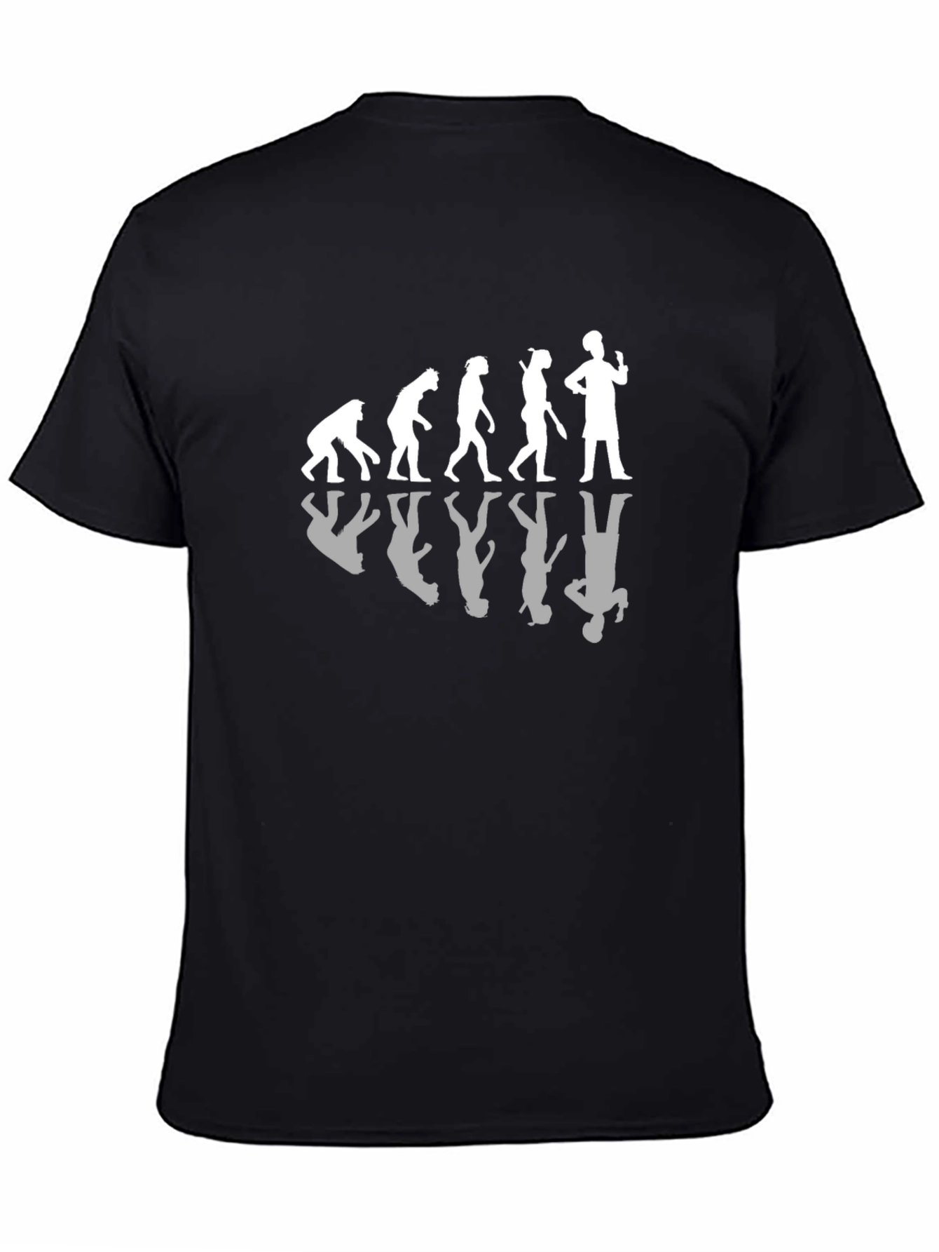 Black Evolution of a Chef T-Shirt - Black Cotton Blend view 4