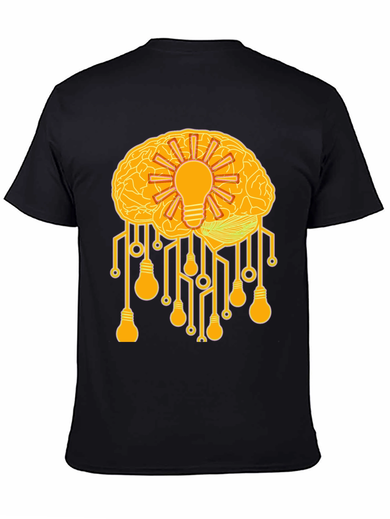 Black Brain Power T-Shirt - Idea Generator view 4