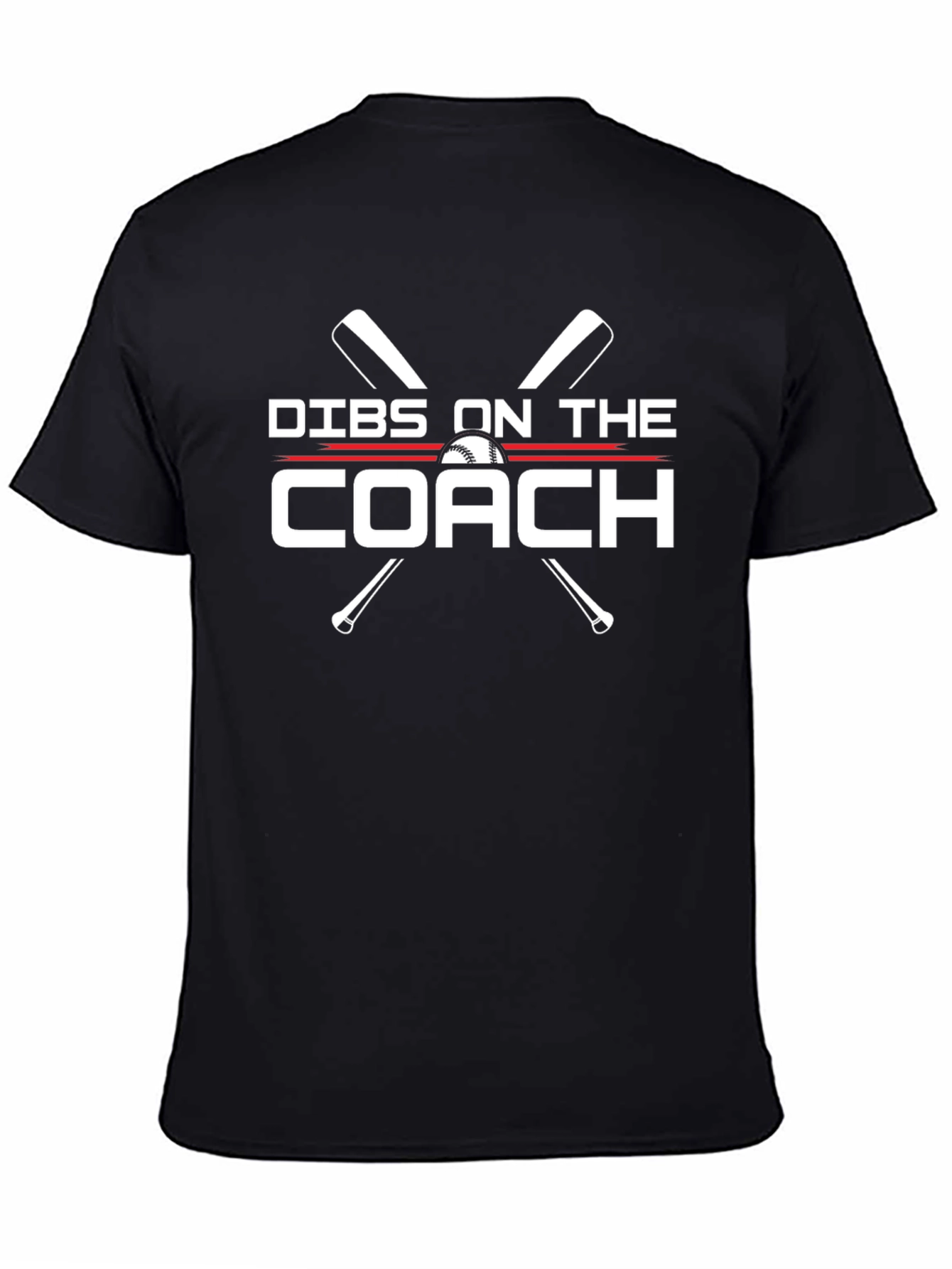Black Dibs On The Coach T-Shirt - Baseball Fan Tee view 4