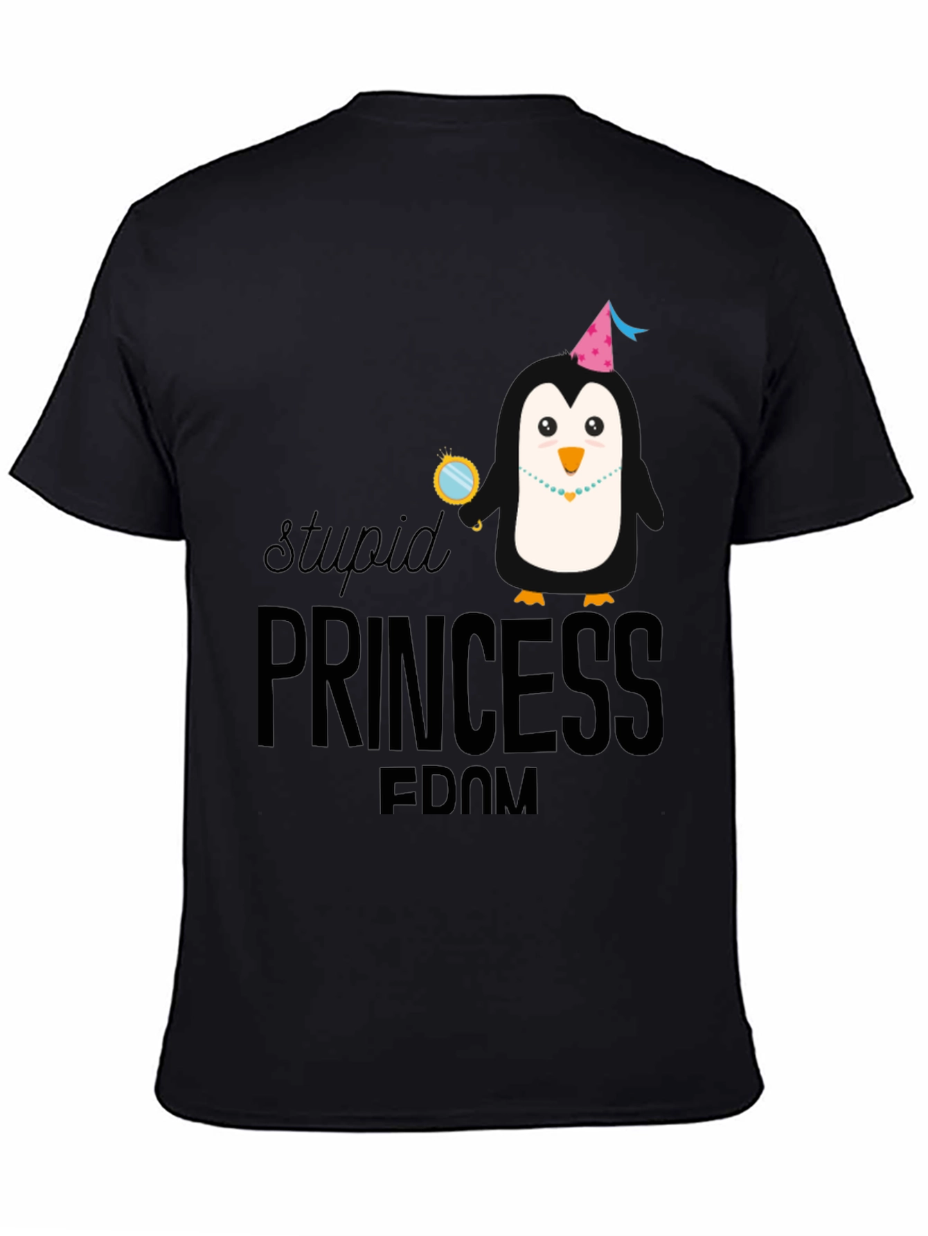 Black Stupid Princess Fdom Black T-Shirt view 4